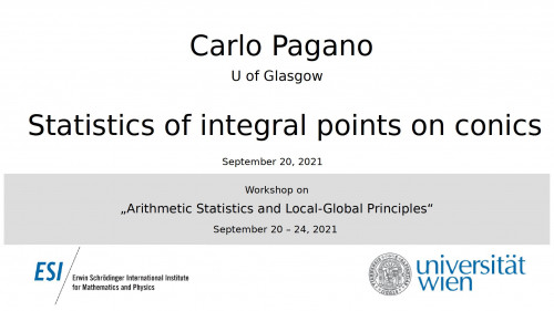 Preview of Carlo Pagano - Statistics of integral points on conics