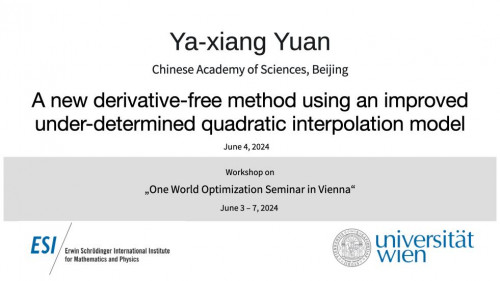 Preview of Ya-xiang Yuan - A new derivative-free method using an improved under-determined quadratic interpolation model