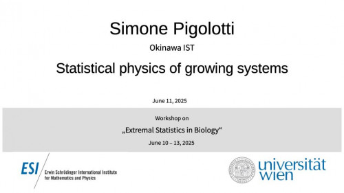 Preview of Simone Pigolotti - Statistical physics of growing systems