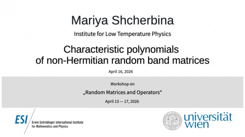 Preview of Mariya Shcherbina - Characteristic polynomials of non-Hermitian random band matrices