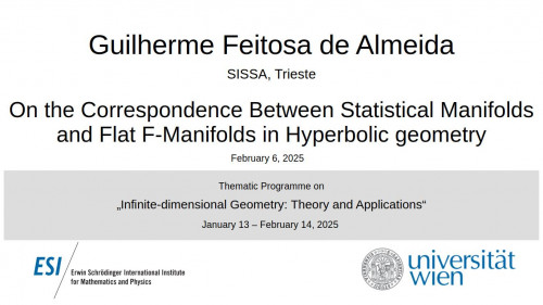 Preview of Guilherme Feitosa de Almeida - On the Correspondence Between Statistical Manifolds and Flat F-Manifolds in Hyperbolic geometry