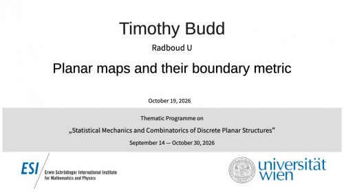 Preview of Timothy Budd - Planar maps and their boundary metric
