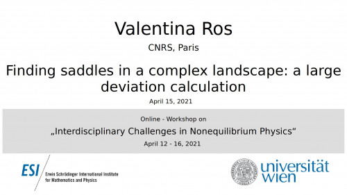 Preview of Finding saddles in a complex landscape: a large deviation calculation