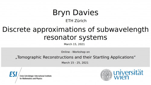 Preview of Discrete approximations of subwavelength resonator systems