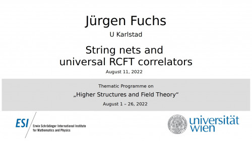 Preview of Jürgen Fuchs - String nets and universal RCFT correlators