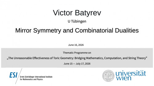 Preview of Victor Batyrev - Mirror Symmetry and Combinatorial Dualities