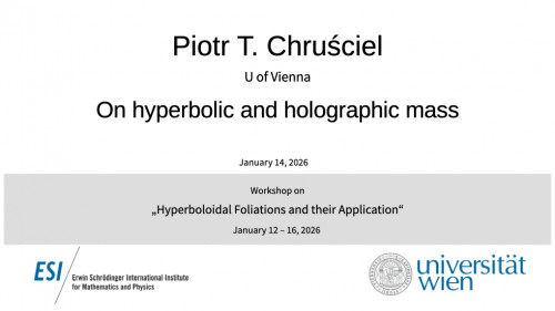 Preview of Piotr T. Chruściel - On hyperbolic and holographic mass