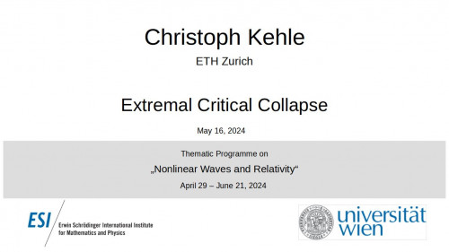 Preview of Christoph Kehle - Extremal Critical Collapse
