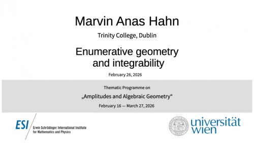 Preview of Marvin Anas Hahn - Enumerative geometry and integrability