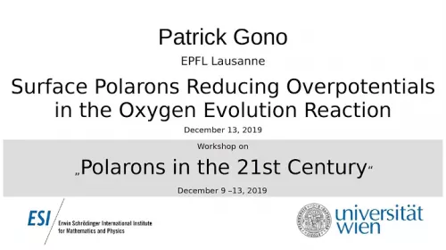 Preview of Patrick Gono - Surface Polarons Reducing Overpotentials in the Oxygen Evolution Reaction