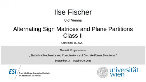 Preview of Ilse Fischer - Alternating Sign Matrices and Plane Partitions, Class II
