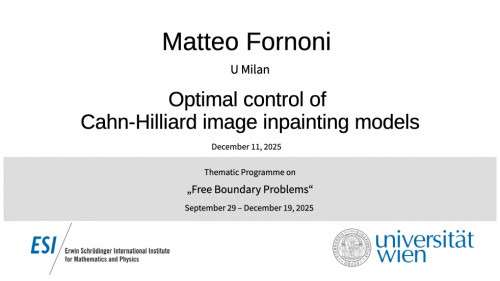 Preview of Matteo Fornoni - Optimal control of Cahn-Hilliard image inpainting models