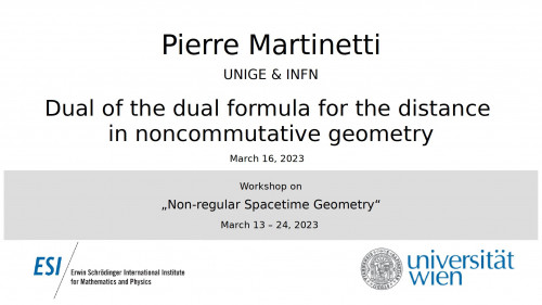 Preview of Pierre Martinetti - Dual of the dual formula for the distance in noncommutative geometry
