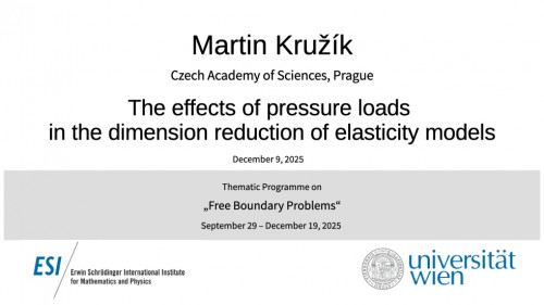 Preview of Martin Kružík - The effects of pressure loads in the dimension reduction of elasticity models