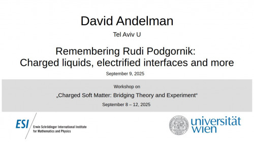 Preview of David Andelman - Remembering Rudi Podgornik: Charged liquids, electrified interfaces and more