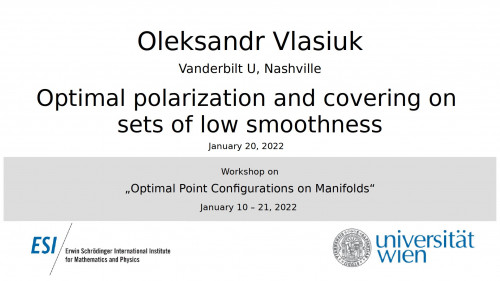 Preview of Oleksandr Vlasiuk - Optimal polarization and covering on sets of low smoothness