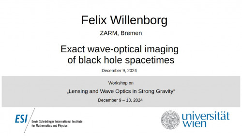 Preview of Felix Willenborg - Exact wave-optical imaging of black hole spacetimes