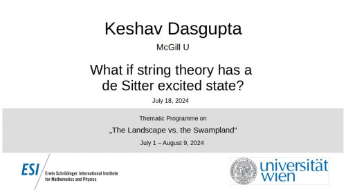 Preview of Keshav Dasgupta - What if string theory has a de Sitter excited state?