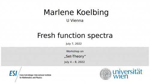 Preview of Marlene Koelbing - Fresh function spectra