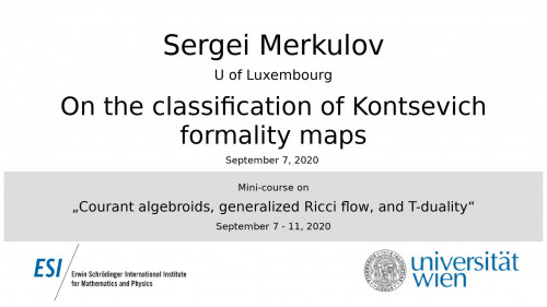 Preview of Sergei Merkulov - On the classification of Kontsevich formality maps