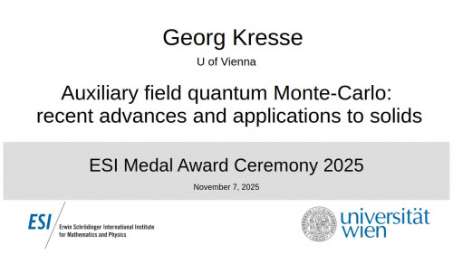 Preview of Georg Kresse - Auxiliary field quantum Monte-Carlo: recent advances and applications to solids
