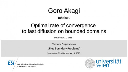 Preview of Goro Akagi - Optimal rate of convergence to fast diffusion on bounded domains
