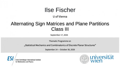 Preview of Ilse Fischer - Alternating Sign Matrices and Plane Partitions, Class III