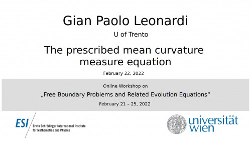 Preview of Gian Paolo Leonardi - The prescribed mean curvature measure equation