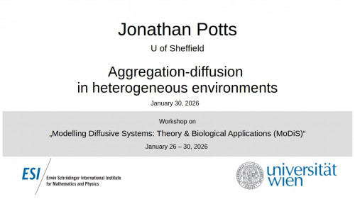 Preview of Jonathan Potts - Aggregation-diffusion in heterogeneous environments