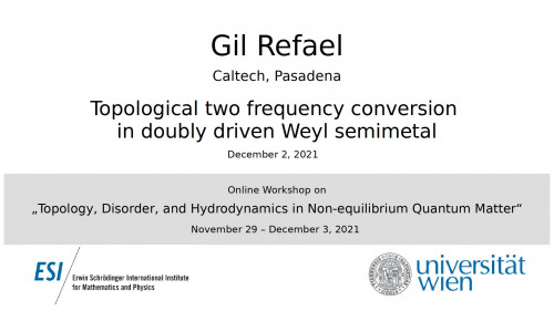 Preview of Gil Refael - Topological two frequency conversion in doubly driven Weyl semimetal