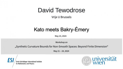 Preview of David Tewodrose - Kato meets Bakry-Émery