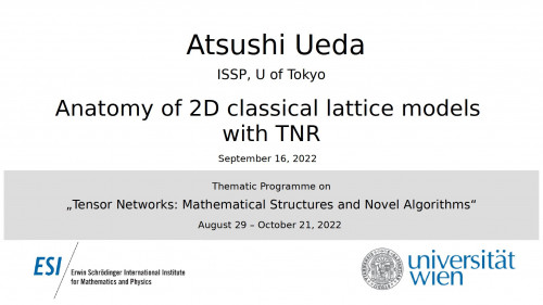 Preview of Atsushi Ueda - Anatomy of 2D classical lattice models with TNR