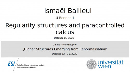 Preview of Ismaël Bailleul - Paracontrolled calculus and regularity structures