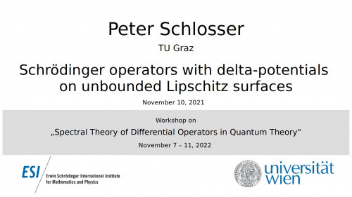 Preview of Peter Schlosser - Schrödinger operators with delta-potentials on unbounded Lipschitz surfaces