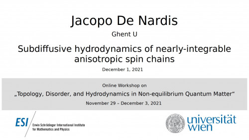 Preview of Jacopo De Nardis - Subdiffusive hydrodynamics of nearly-integrable anisotropic spin chains