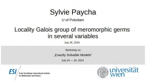 Preview of Sylvie Paycha - Locality Galois group of meromorphic germs in several variables Slides