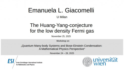 Preview of Emanuela L. Giacomelli - The Huang-Yang-conjecture for the low density Fermi gas