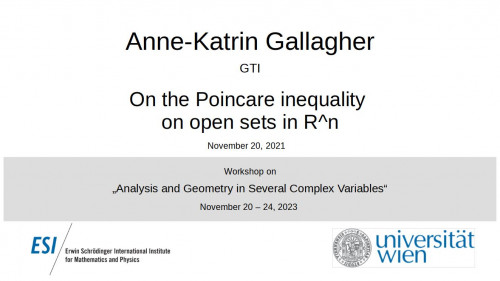 Preview of Anne-Katrin Gallagher - On the Poincare inequality on open sets in R^n