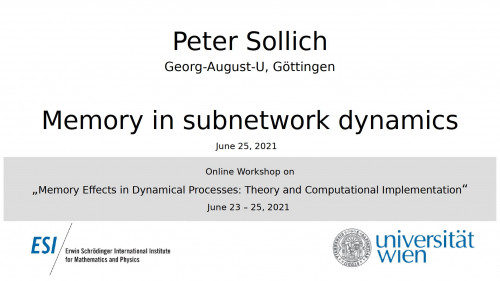 Preview of Peter Sollich - Memory in subnetwork dynamics