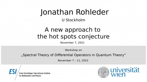 Preview of Jonathan Rohleder - A new approach to the hot spots conjecture