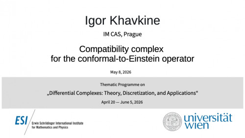 Preview of Igor Khavkine - Compatibility complex for the conformal-to-Einstein operator