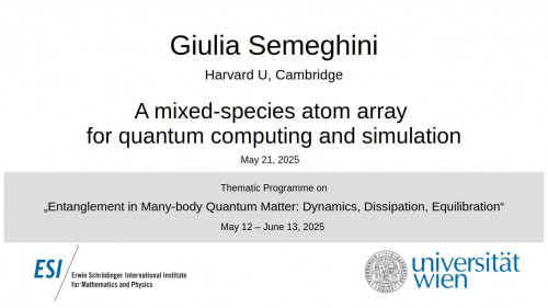 Preview of Giulia Semeghini - A mixed-species atom array for quantum computing and simulation