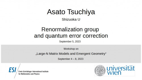 Preview of Asato Tsuchiya - Renormalization group and quantum error correction