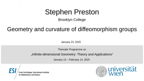 Preview of Stephen Preston - Geometry and curvature of diffeomorphism groups