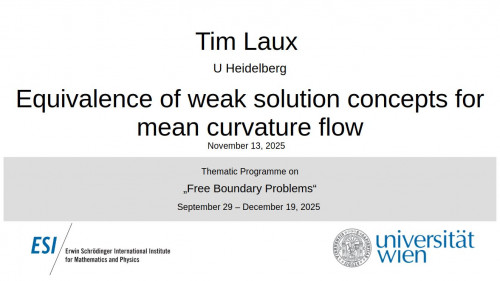 Preview of Tim Laux - Equivalence of weak solution concepts for mean curvature flow