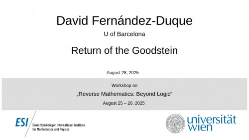Preview of David Fernández-Duque - Return of the Goodstein
