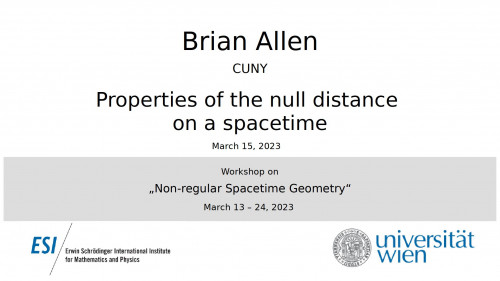 Preview of Brian Allen - Properties of the null distance on a spacetime