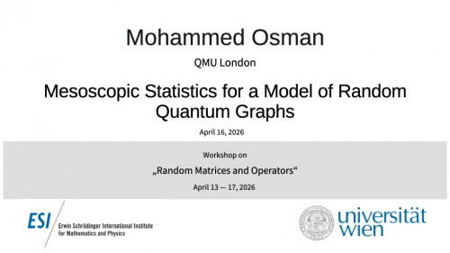 Preview of Mohammed Osman - Mesoscopic Statistics for a Model of Random Quantum Graphs