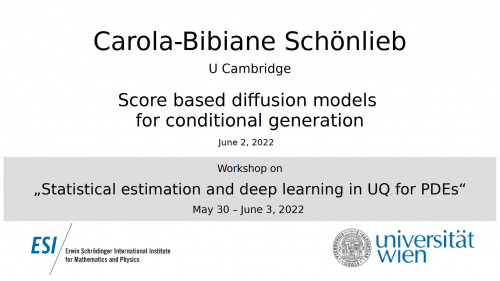 Preview of Carola-Bibiane Schönlieb - Score based diffusion models for conditional generation