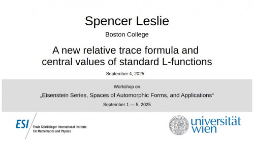Preview of Spencer Leslie - A new relative trace formula and central values of standard L-functions